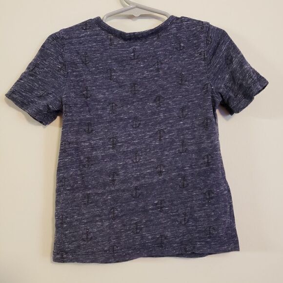 OLD NAVY BLUE HENLEY TEE ANCHOR PRINT 3T - Picture 5 of 5